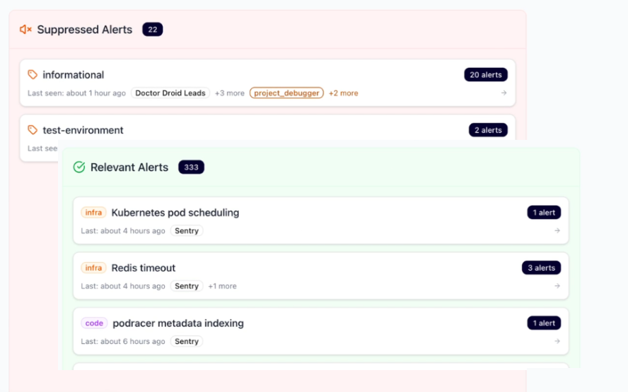 Alert Noise Reduction